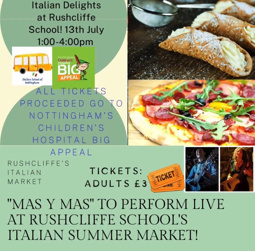 locandina italian summer market a Nottingham