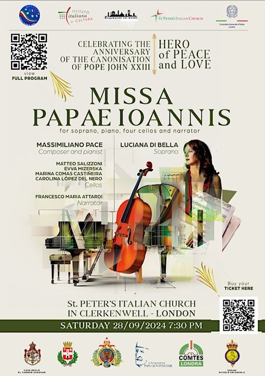 locandina missa papae ioannis londra