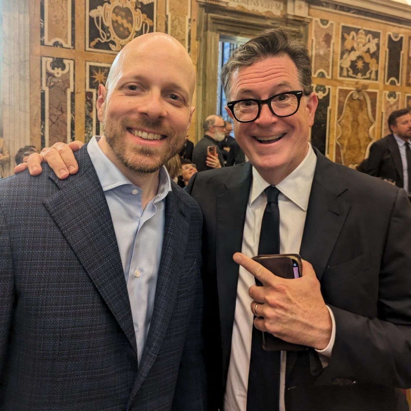 luca cupani e Stephen Colbert
