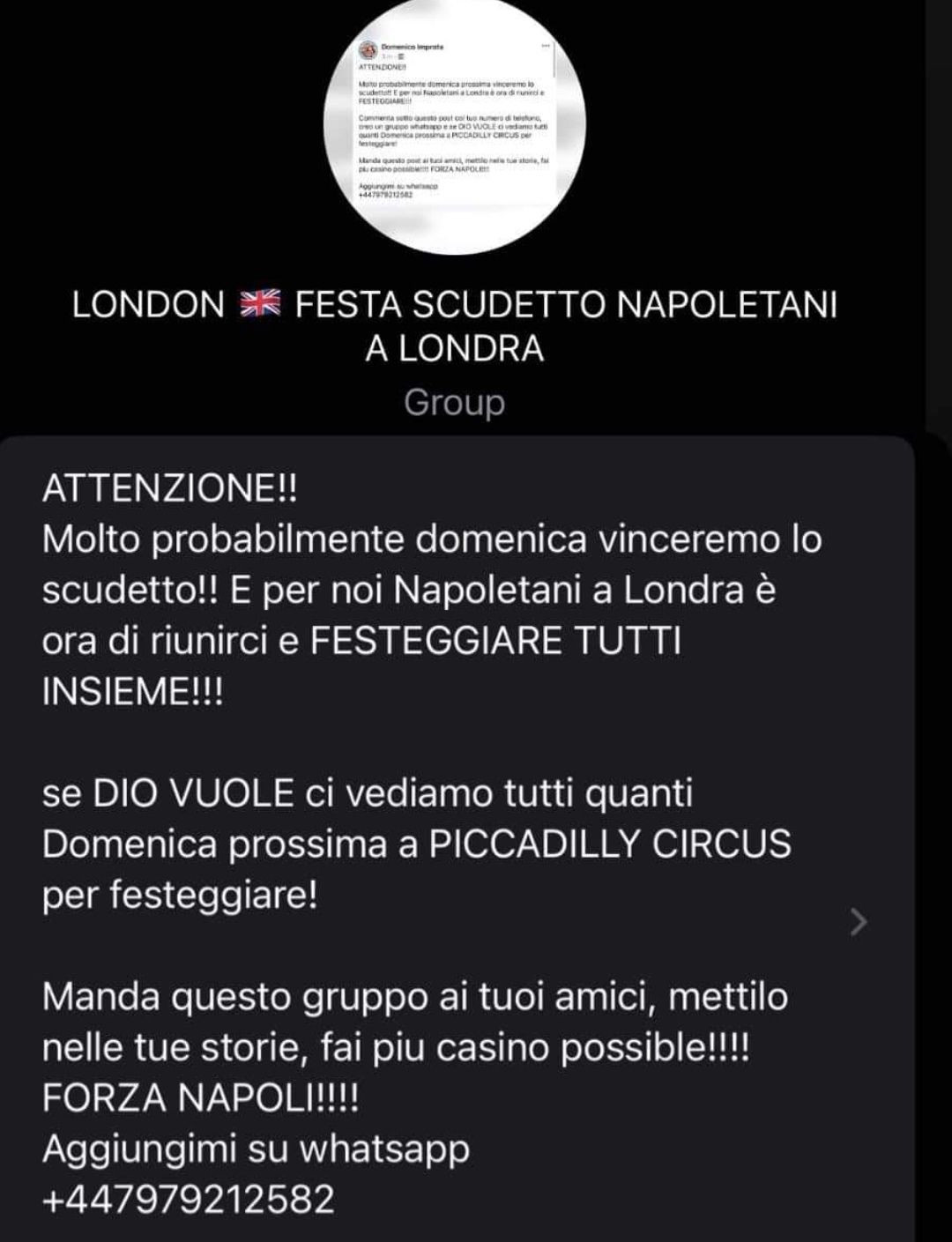 annuncio della festa