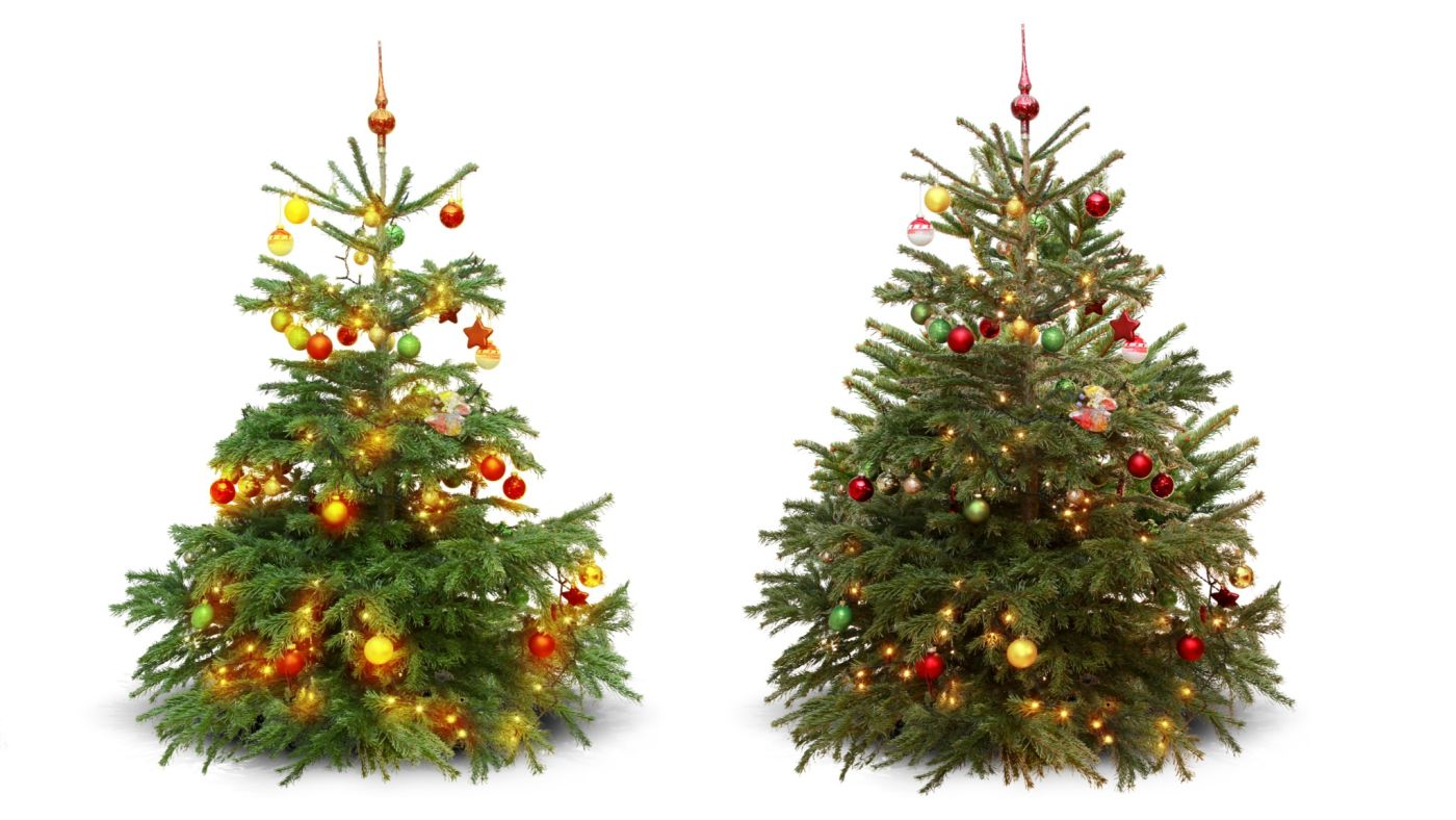 alberi di natale addobbati