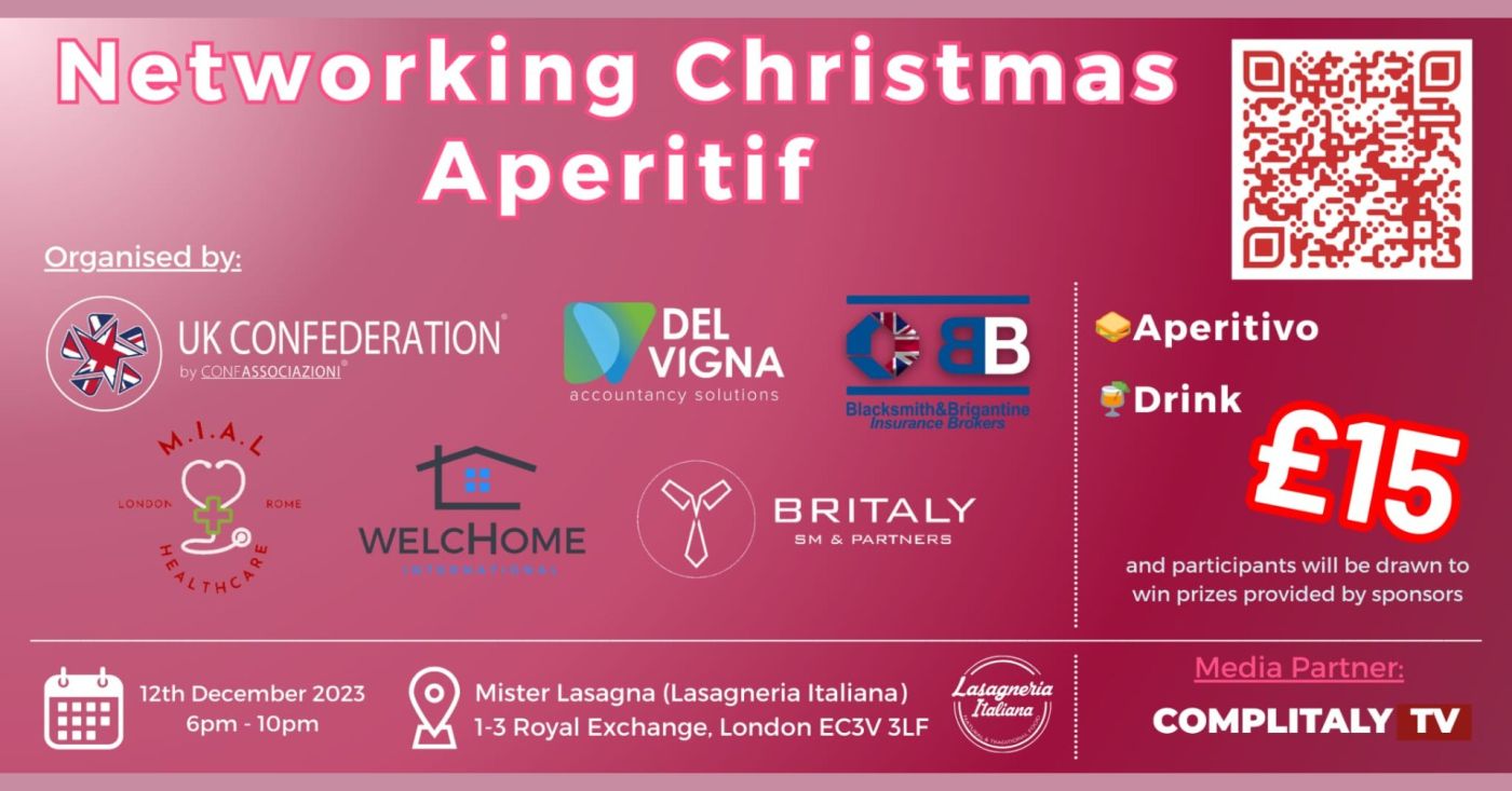 locandina networking Christmas aperitif