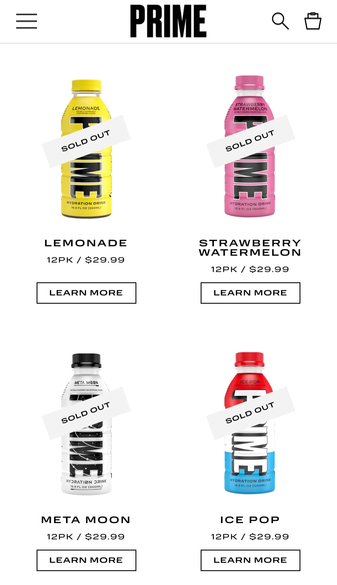 prime sold out