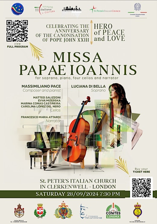 locandina missa papae ioannis londra