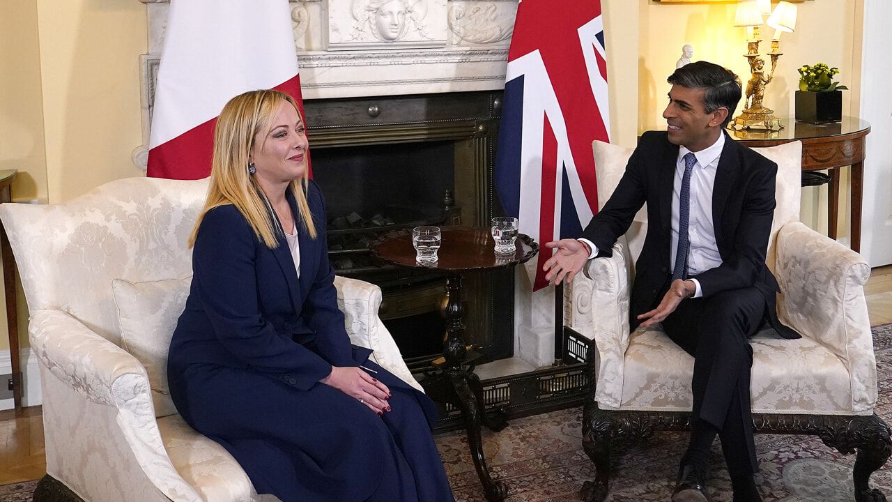RISHI SUNAK E GIORGIA MELONI SI INCONTRANO A DOWNING STREET