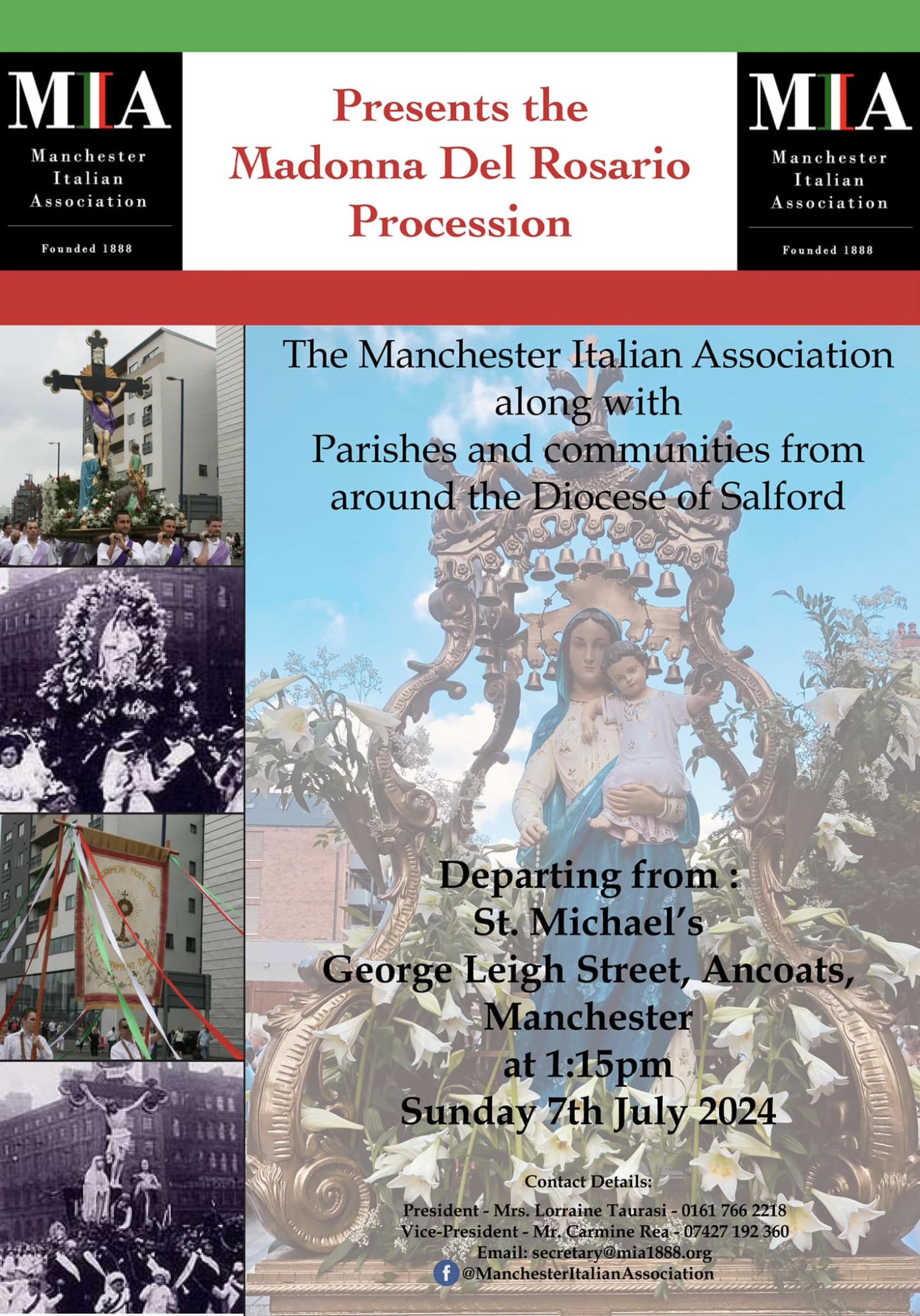 locandina madonna del rosario manchester