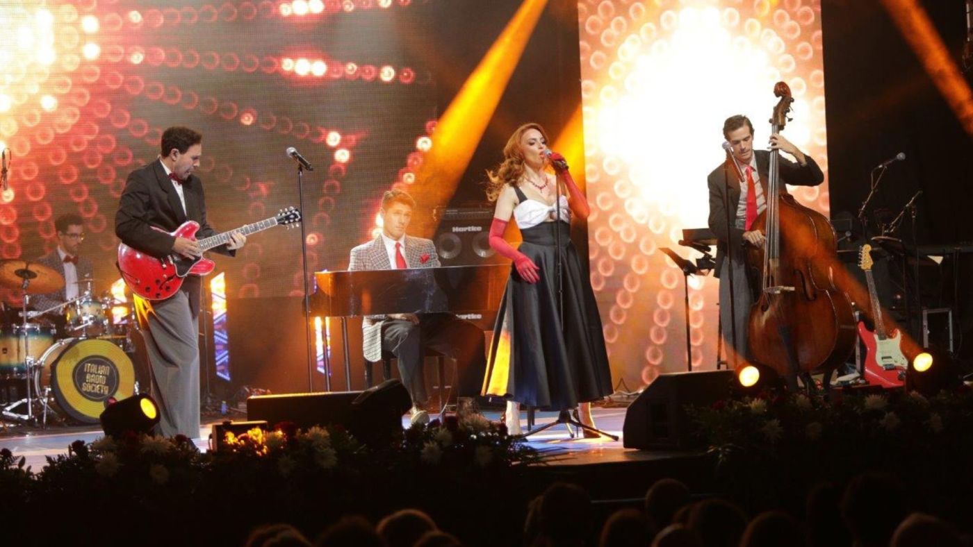 Italian Radio Society durante l'esibizione al Festival della Musica Italiana di New York