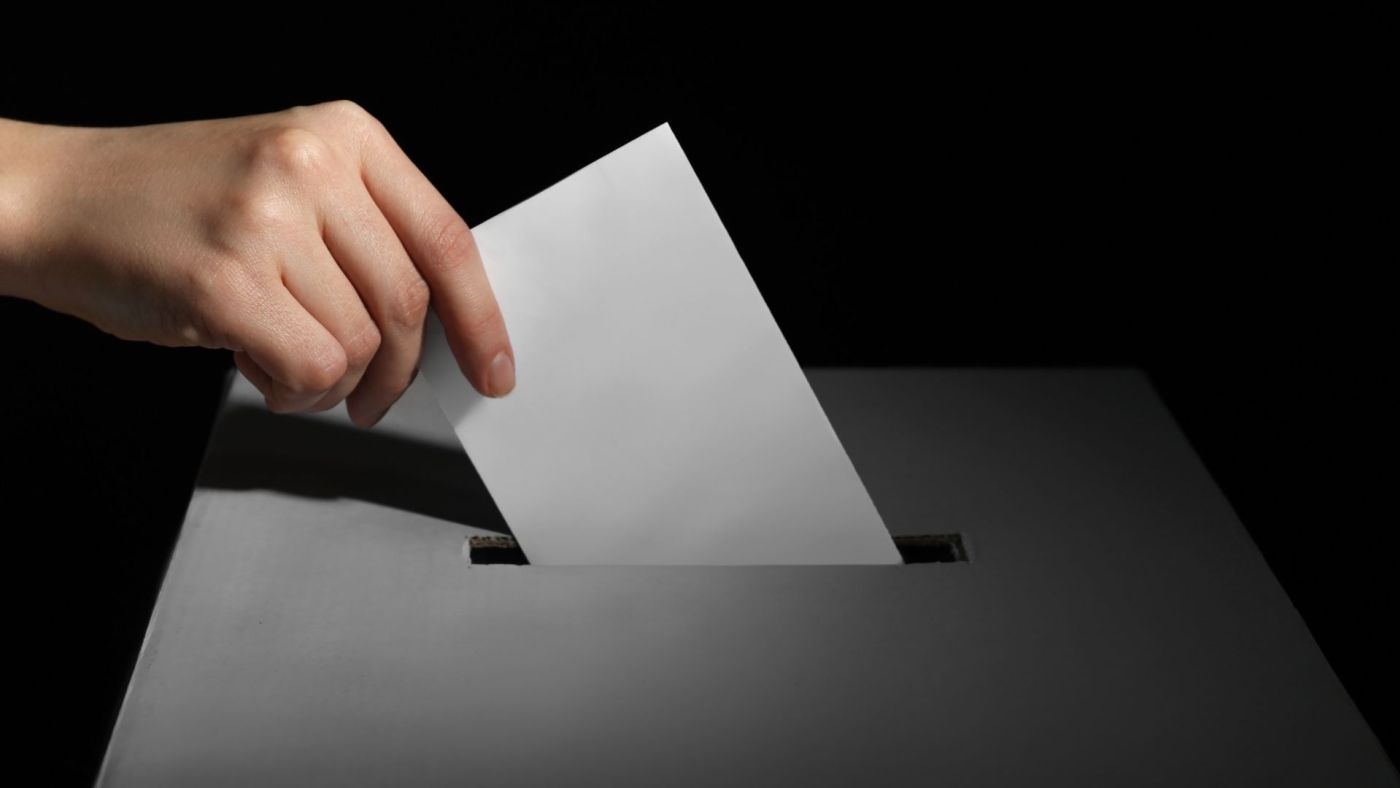 Donna che inserisce una scheda nell'urna durante le elezioni in Calabria 2025