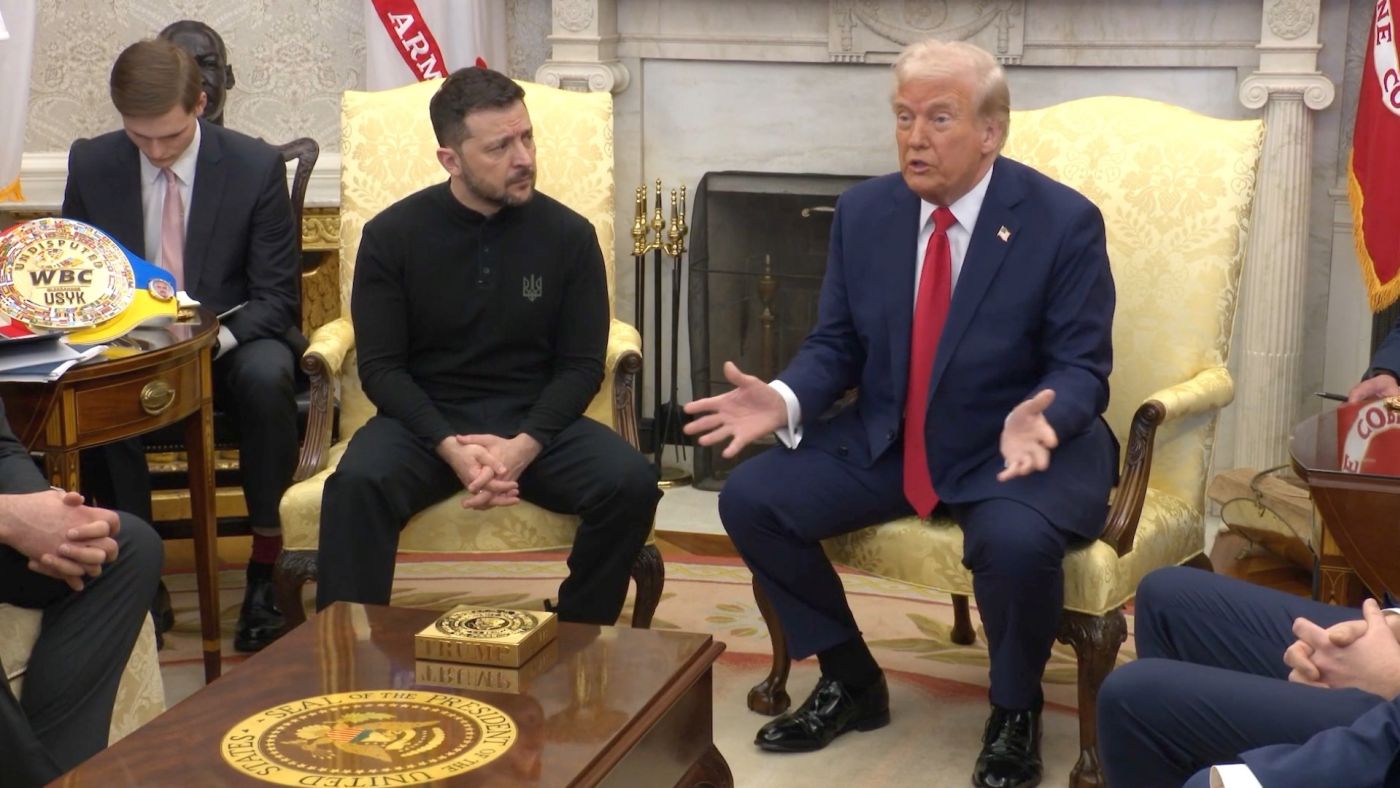 linguaggio del corpo durante l'incontro tra trump e Zelensky