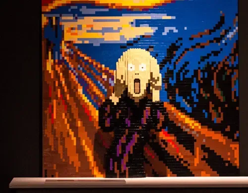 urlo di munch the art of the brick