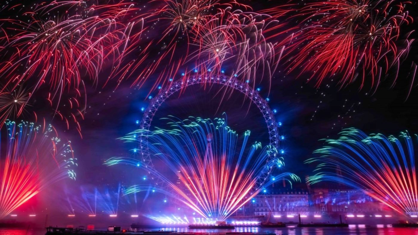 fuochi d'artificio al London eye