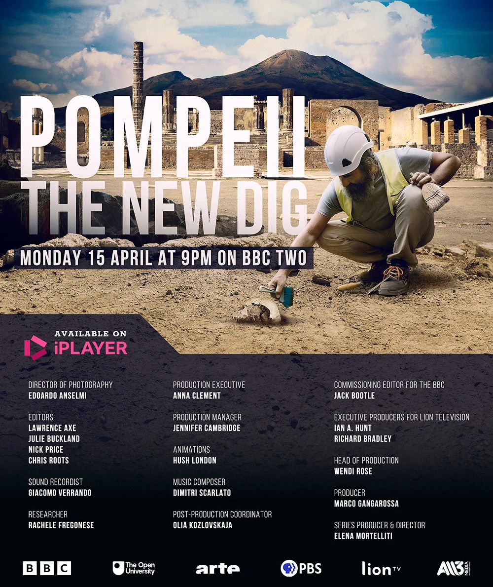 locandina bbc2 Pompeii the new dig