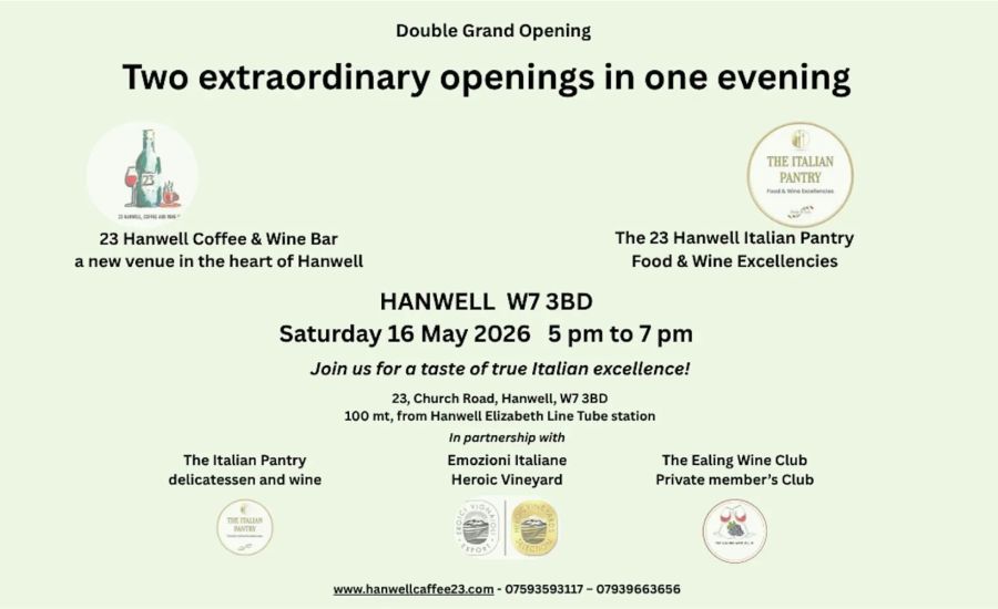 Link all'articolo: DOPPIA INAUGURAZIONE: 23 HANWELL COFFEE & WINE BAR E THE 23 HANWELL ITALIAN PANTRY