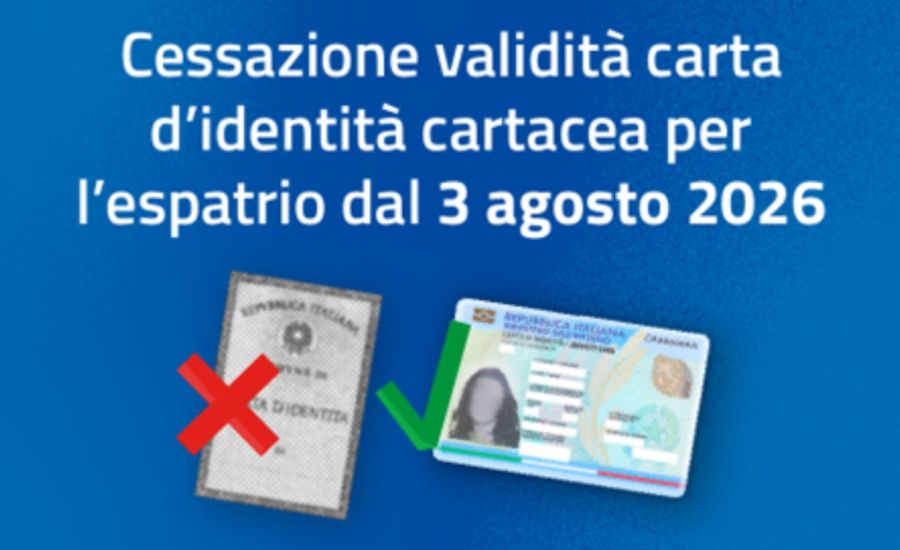Link all'articolo: Carta d’identità cartacea: stop all’espatrio dal 3 agosto
