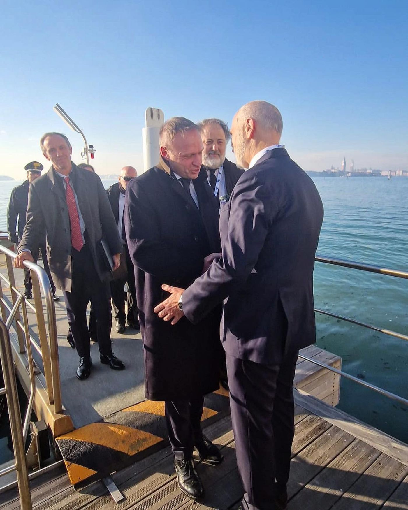 lollobrigida e Lambertini al British press seminar a venezia