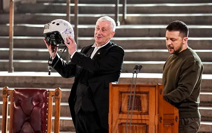 zelensky westminster hall con lindsay hoyle