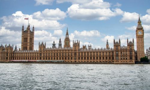 Porto marino con l'imbarco di sant'Orsola a Westminster