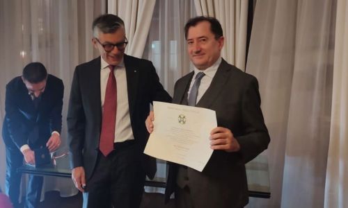valeriano drago nominato cavaliere dell'ordine della stella d'italia