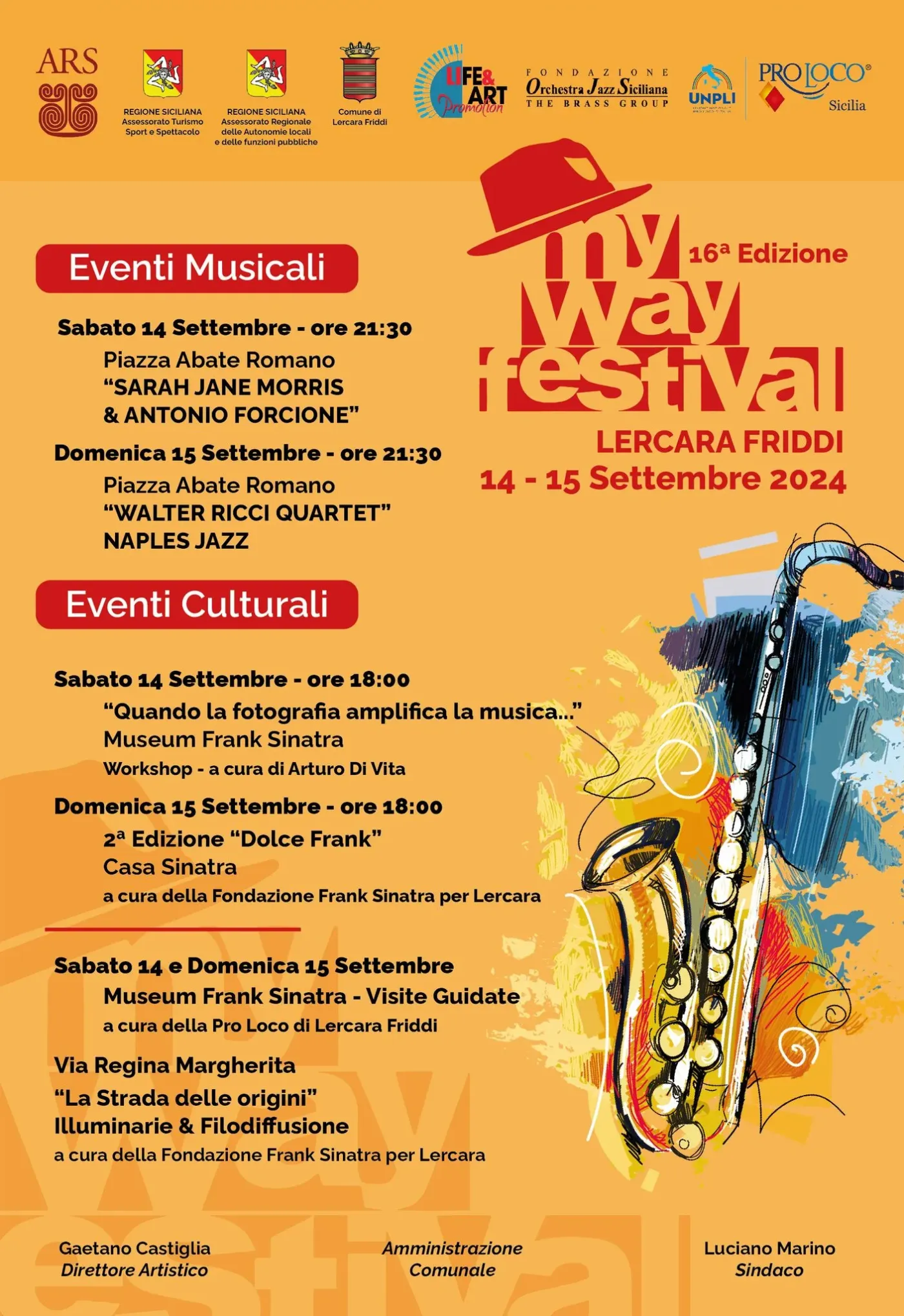 il programma del my way festival di lercara friddi