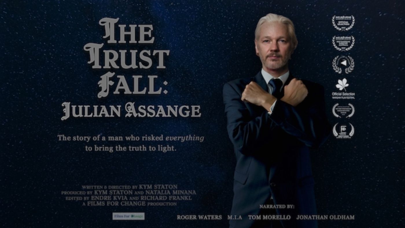 trust fall Julian Assange